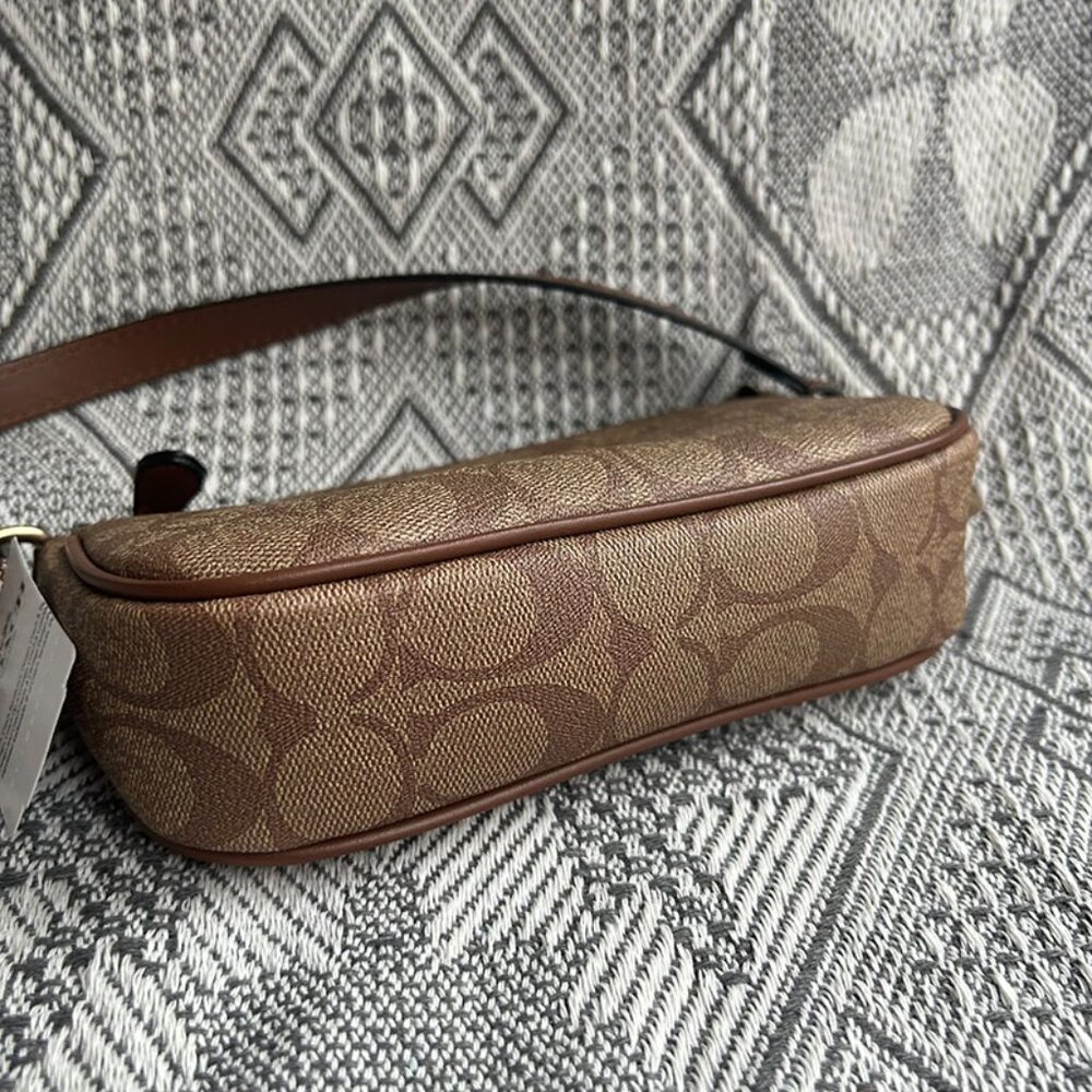 Coach Signature Canvas Mini Shoulder Bag - Picture 6 of 8